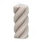 Twisted pillar candle 6,5x14, flax Twisted pillar candle 6,5x14, flax