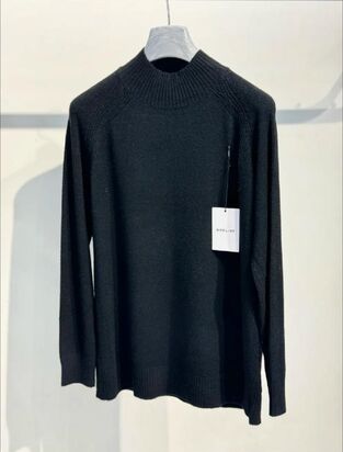 Viscose knit shirt, black