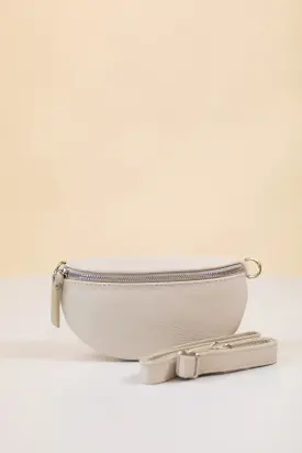 Carrie nahkalaukku S, beige/kulta