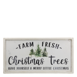 Sign Christmas trees, antique white