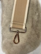 Odetta faux fur bag, beige