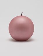 Velvet ball candle 10cm, heather