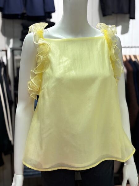 Ruffle top, yellow