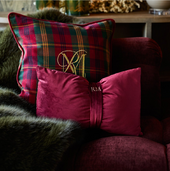 Festive bow box pillow