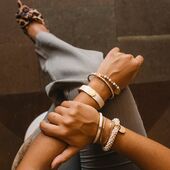 Palermo bangle, nude gold