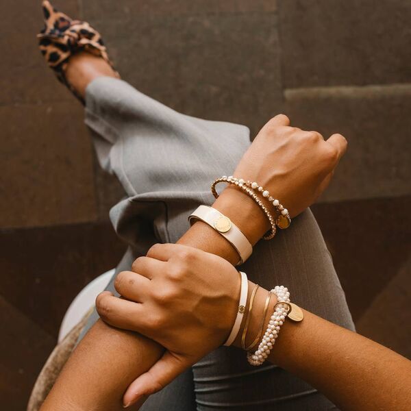Palermo bangle, nude gold