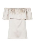 Kris heavy sateen top, Champagne