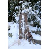 Vintage skis for deco, antique mocca