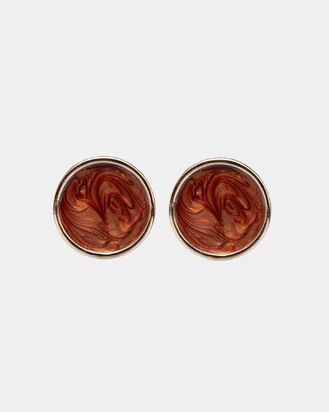 Ava pearls earrings, pearl cognac