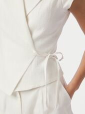 Salima ramie waistcoat, off white