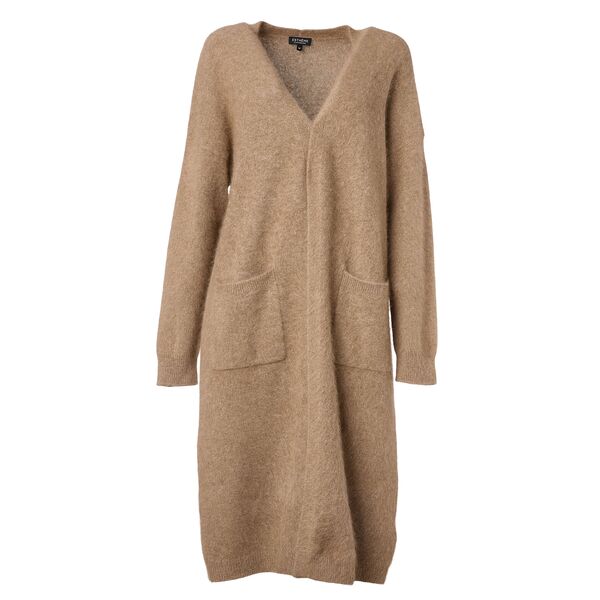 Ruby raccoon blend cardigan, latté