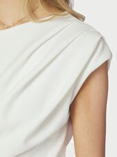 Mabelle drapy top, white