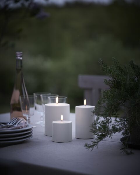 Outdoor led candle 7,8cm, white