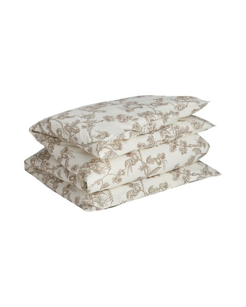 Tree print single duvet, taupe beige