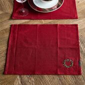 Christmas wreath placemat set of 2