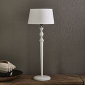 Linen taper lampshade white 30x17