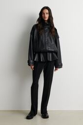 Aluka leather jacket, black