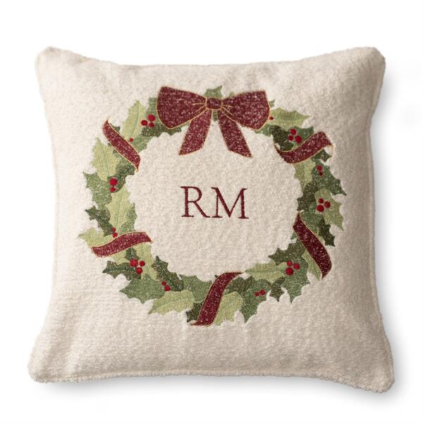 Christmas wreath pillow cover 50x50
