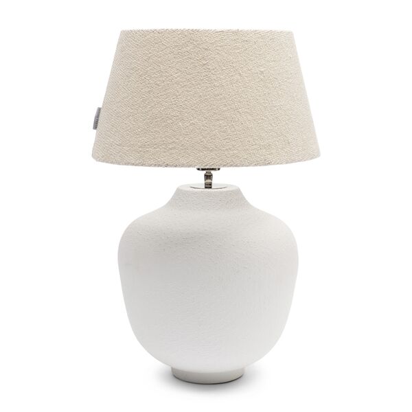 Linen taper lampshade white 38x21