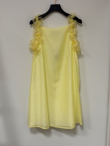 Frill dress, yellow