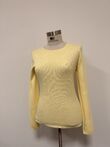 Estheme Round neck fitted knit, Pale yellow