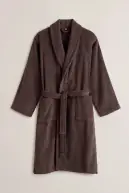 Embrodery robe, deep brown