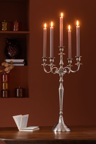 Candle holder aluminium 63cm, rose gold