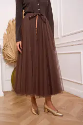 Aria tulle skirt, choco