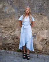 Annika dress, sky blue