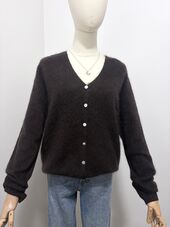 Cashmere blend cardigan, brown