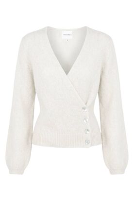 Mariya wrap cardigan, white