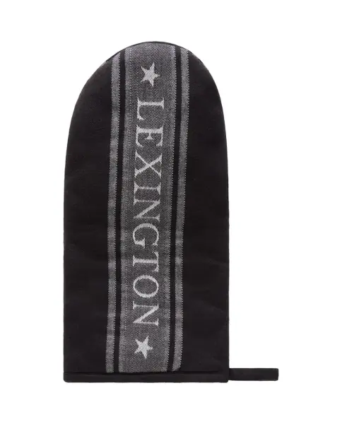 Icons cotton jacquard star mitten, black/white