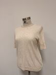 Estheme Round neck short sleeve knit, Beige