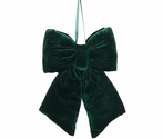 Bow velvet, green