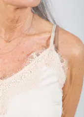 Rosie lace top, nude