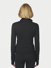 Nolana zip blouse, black