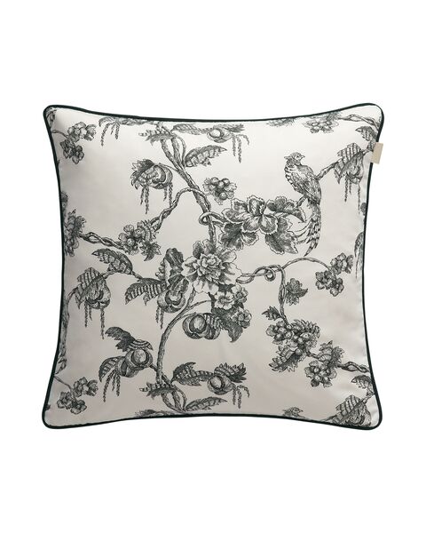 Sateen tree print cushion cover 50x50, tartan green