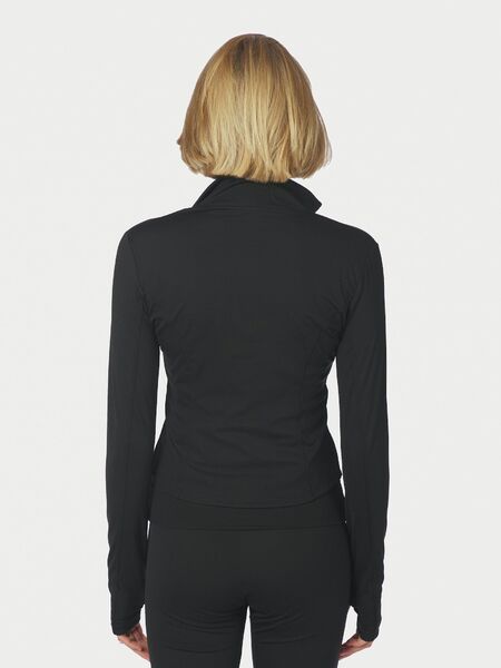Nolana zip blouse, black
