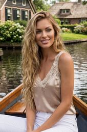 Perfect lace tank top, champagne