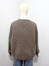Cashmere blend cardigan, taupe