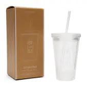 Iced drinks to go cup & straw