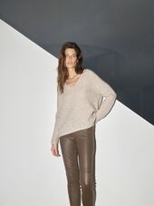 Thora v-neck knit, feather gray