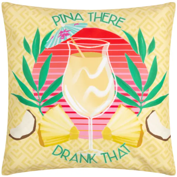 Pina there outdoor cushion 43x43, yellow