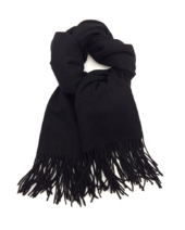 Scarf blended with cashmere, black