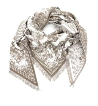 Toile de Jouy scarf, taupe