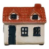 Ceramic house 8cm, white