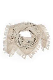 Jucca knit scarf, light beige melange