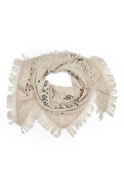 Jucca knit scarf, light beige melange