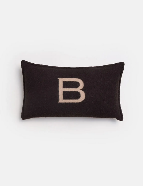 B-logo cushion cover 30x50, espresso/sand