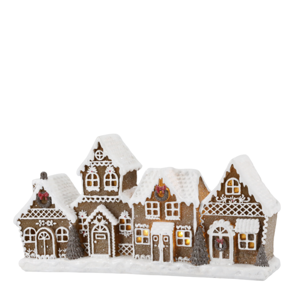 Noël gingerbread house with led, mocca